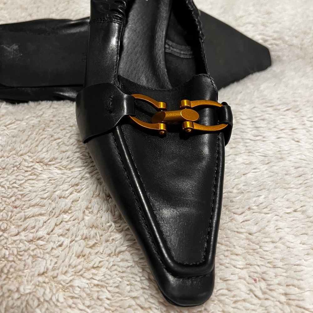 Jeffrey  Campbell Hysteric Heel Black Leather Kitten Pump horse bit